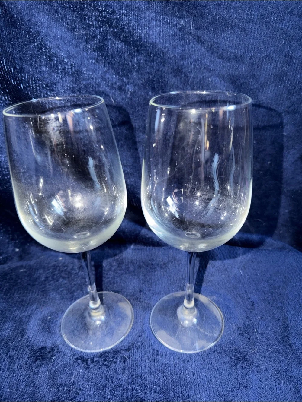 Clear Crystal Wine Glasses - Set of 2